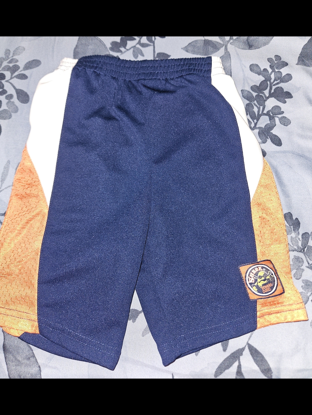 Navy, Orange & White Toddler Shrek Athletic Shorts 3T